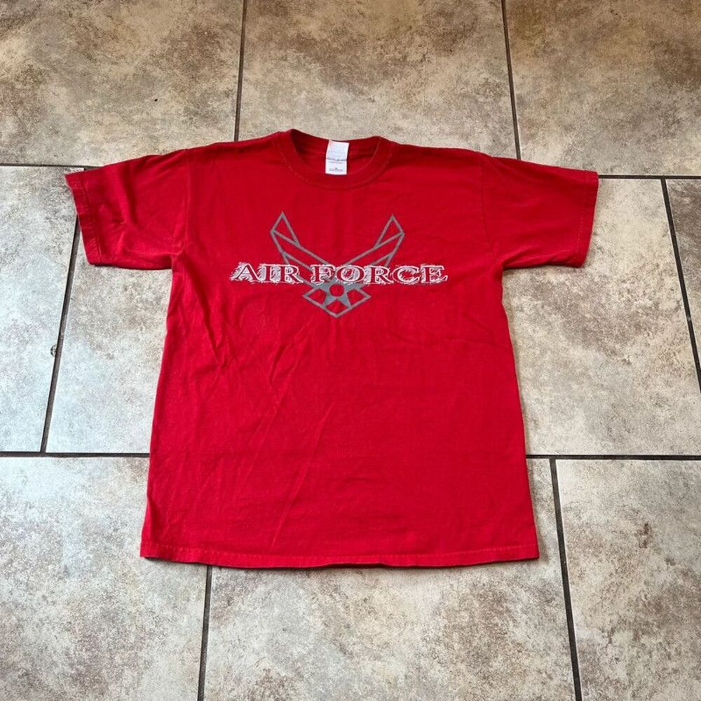 US Air Force Red Graphic T-Shirt USAF Wings Logo size M